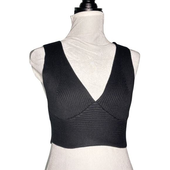 Sincerely Jules Sweater Crop Top Black Size Juniors Large - Picture 1 of 7